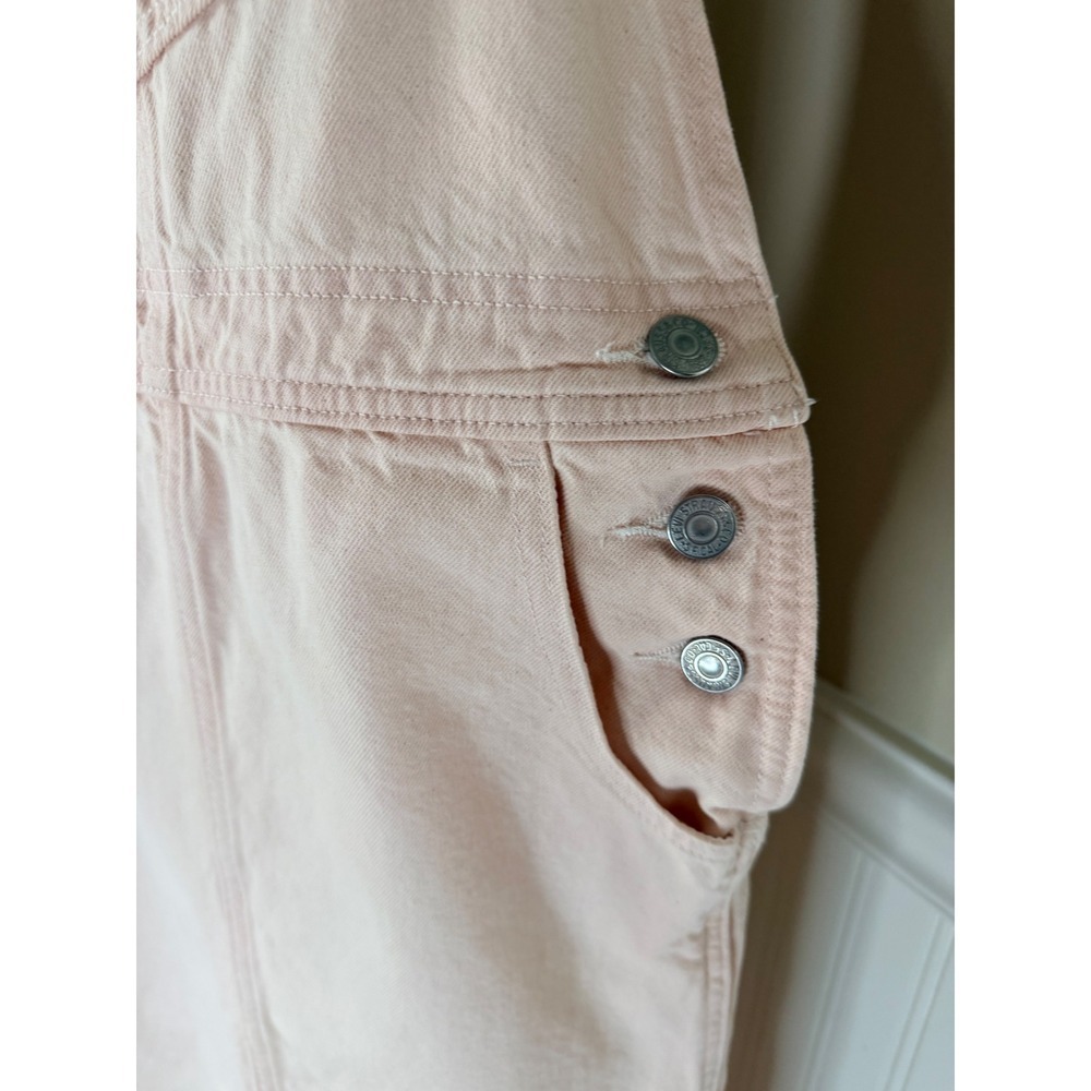 Levi's Hendrix Denim Skirtall Dusty Pink Overall Midi Dress XS - Picture 5 of 14
